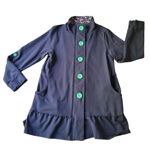 Matilda Jane Womens A Million Little Things Jacket Sz Medium Blue  Button Up - Picture 2 of 9